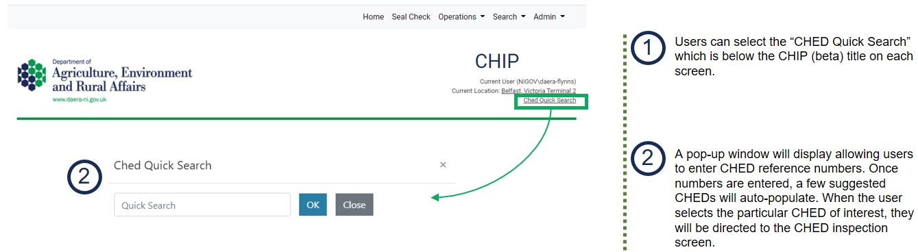 CHED Quick Search