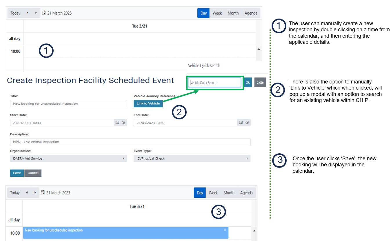 Inspection Facilities Screen